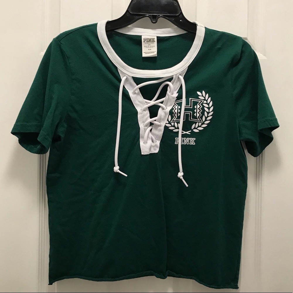 VS PINK University of Hawaii Crop Tee